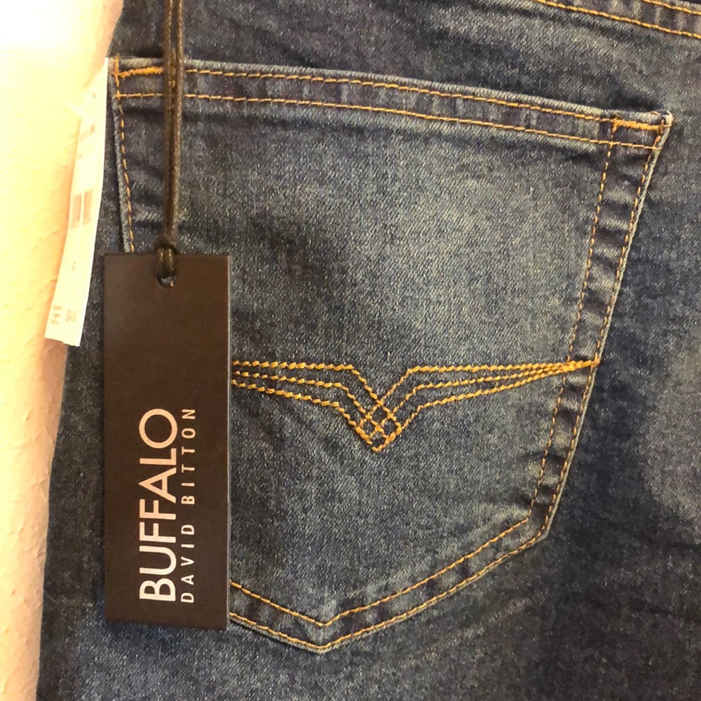 Buffalo Parker Slim Fit Jeans Shorts in Fossil Wash size 16 🤩 K1 - Picture 6 of 14
